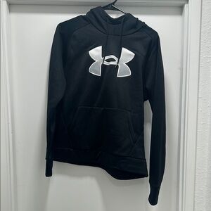Under armor women’s loose fleece hoodie pullover size medium black NWT